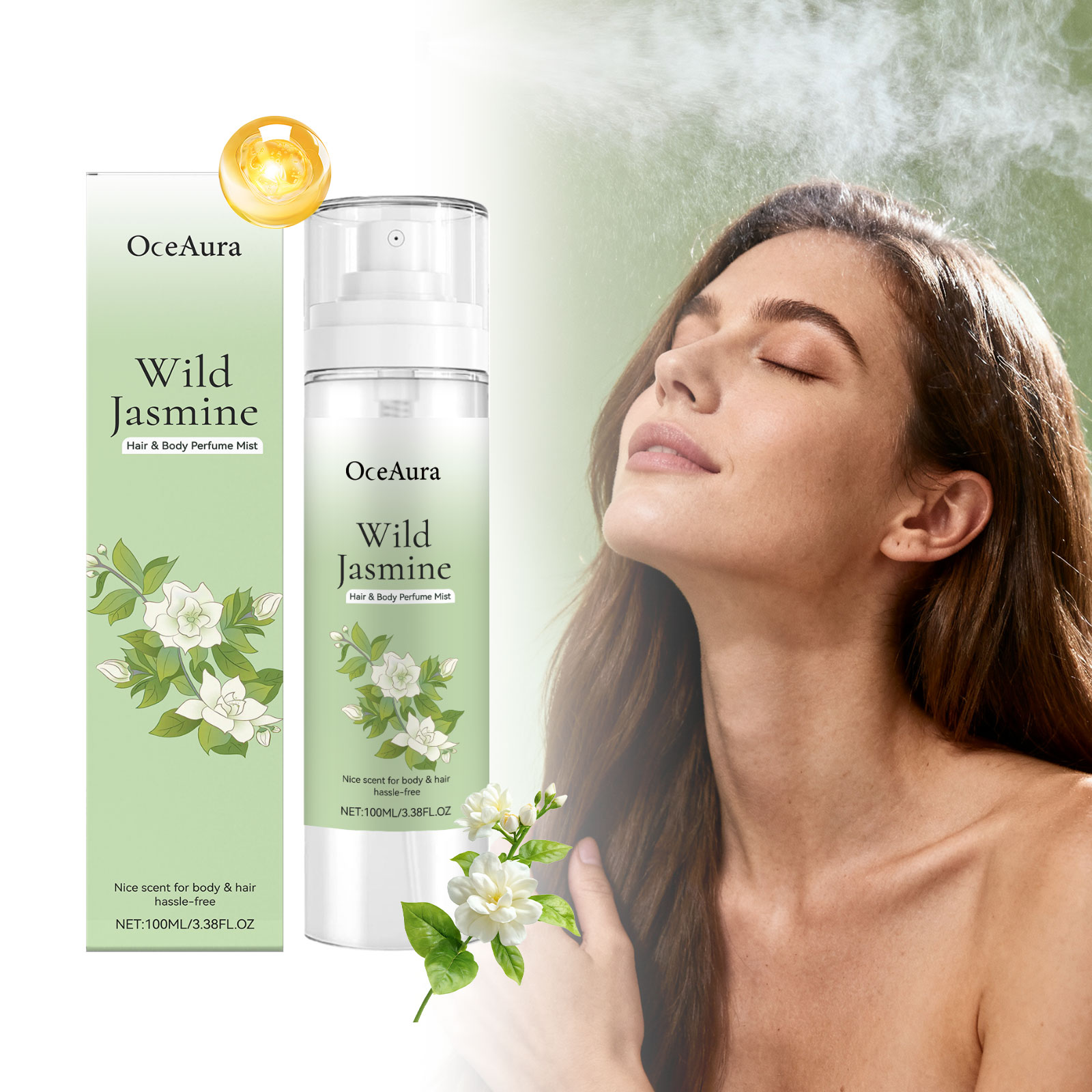 Perfume Fragrance Hair Spray - OceAura Spray de perfume para el